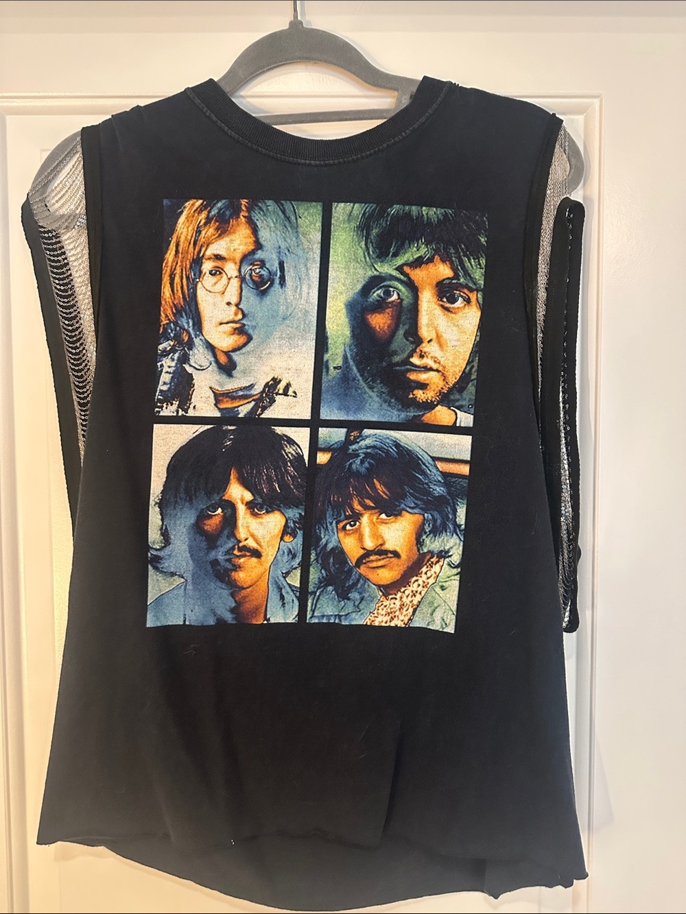 Trendy & Tipsy Custom Vintage Beatles Chain Muscle Tee